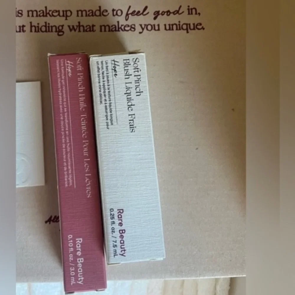 NWT Rare Beauty Soft Pinch Blush Soft Pinch Lip Oil and Sample in Hope Bundle